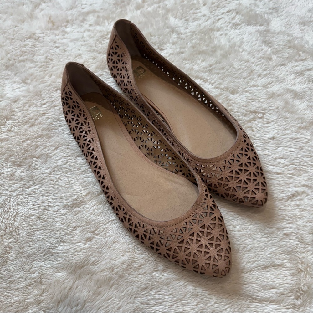 JOE'S Joes Jeans Womens Pixie Slip-On Flats Shoes Geometric Cut Out Sz 9